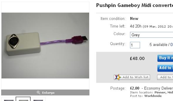 http://www.ebay.co.uk/itm/Pushpin-Gameboy-Midi-converter-and-cartridge-/120857392274?pt=Midi_Controllers&var=&hash=item61cdac169f#ht_500wt_1076
