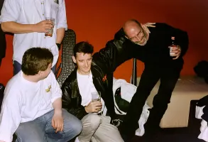 Chris Abbott fooling around David Whittaker and Richard Joseph