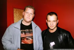 Jogeir Liljedahl with Arvid Weber, who does the artwork for Back In Time